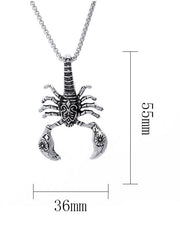 Dunkle dreidimensionale Skorpion-Halskette 