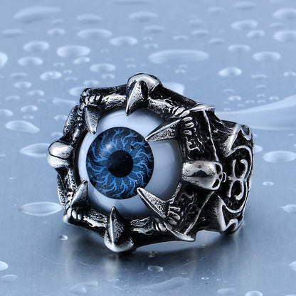 Devil's Eyeball Skull Vintage Punk Ring