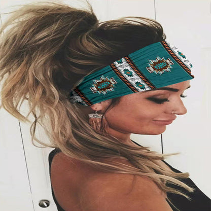 Ethnic Vintage Wide Print Sports Headband