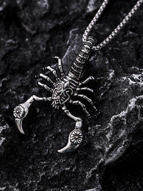 Dark Three-Dimensional Scorpion Necklace