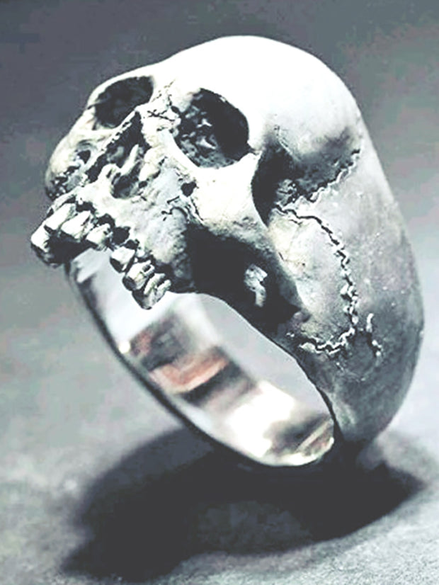 Gothic Punk Ring mit Totenkopf 