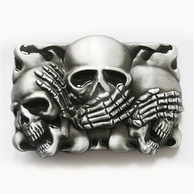 Western Style Retro Skulls Belt Buckle