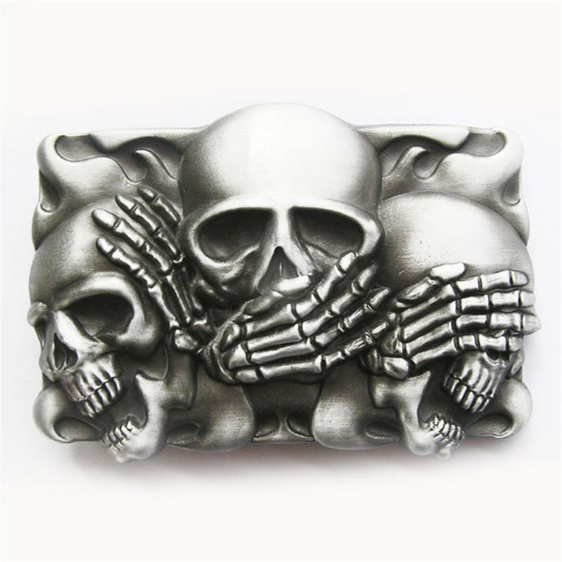 Western Style Retro Skulls Belt Buckle