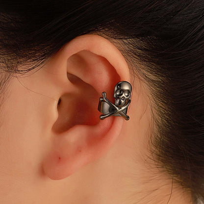 Manchette d'oreille crâne punk rétro