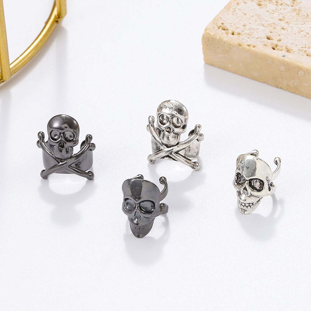 Retro Punk Skull Ear Cuff