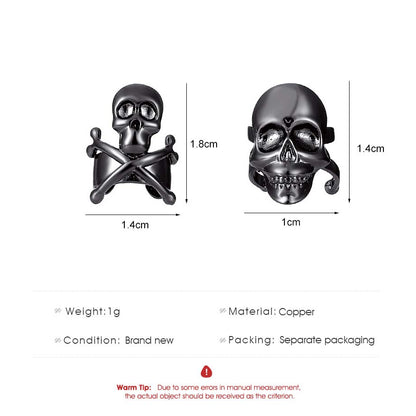 Manchette d'oreille crâne punk rétro