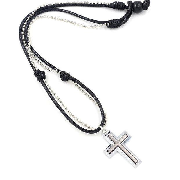 Crucifixion Scripture Alloy Pendant Necklace