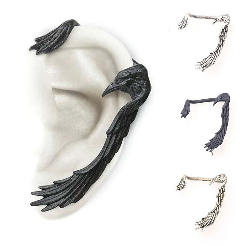 Retro Crow Bat Crawler Ear Cuff