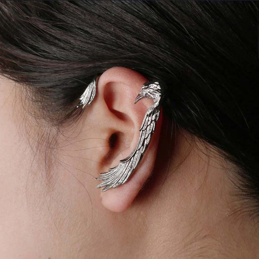 Retro Crow Bat Crawler Ear Cuff