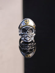 Navy Skull Shape Ring