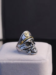 Navy Skull Shape Ring