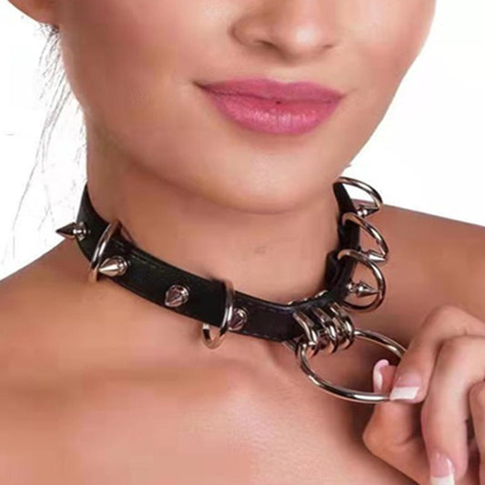 Punk Sexy Nieten Verstellbares Halsband 