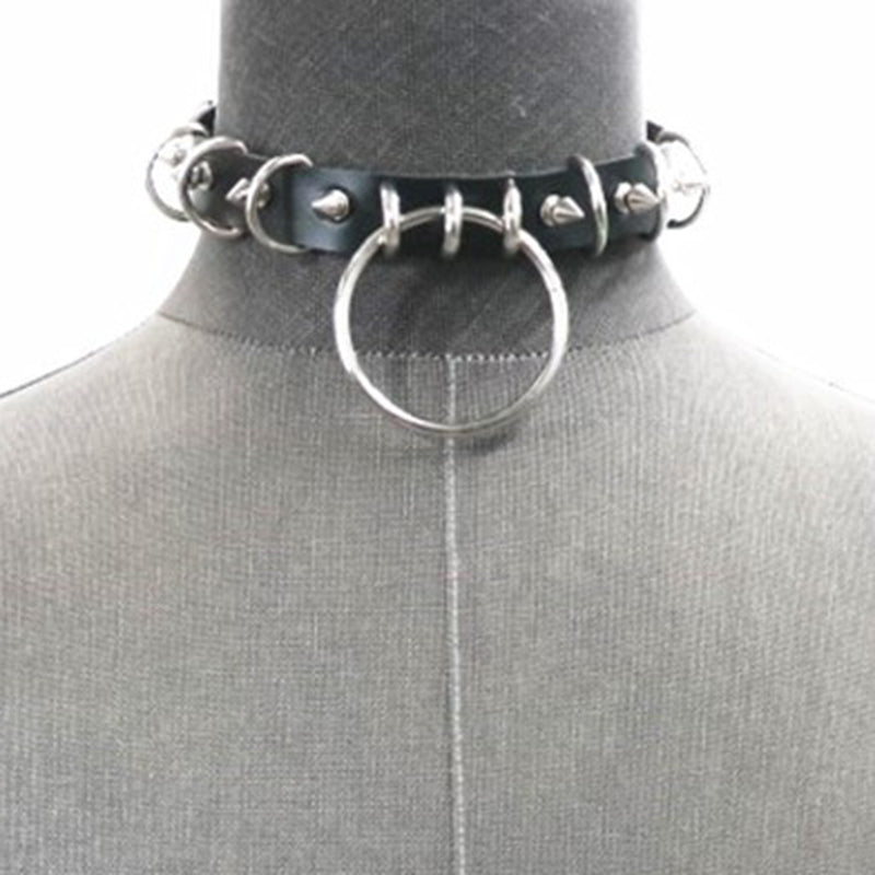 Punk Sexy Rivets Adjustable Choker