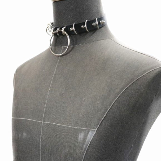 Punk Sexy Nieten Verstellbares Halsband 
