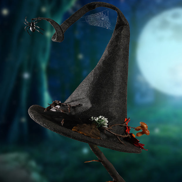 Halloween Magischer Hexen-Spinnennetzhut