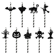 Halloween Spooky Skeleton Bat Straws