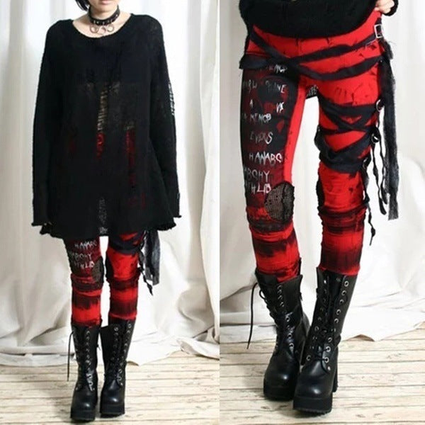 Punk-Inspired Old-Fashioned Lace-Up Bottoms