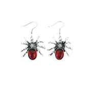Gothic Crystal Cute Spider Dangle Earrings