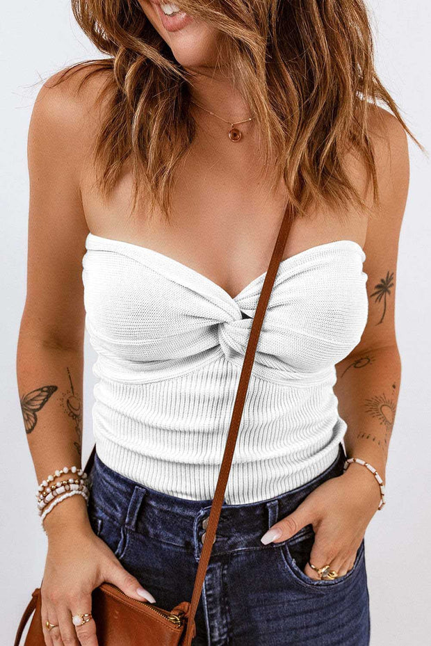 Sexy Tube Top Knitted Slim Fit Backless Top