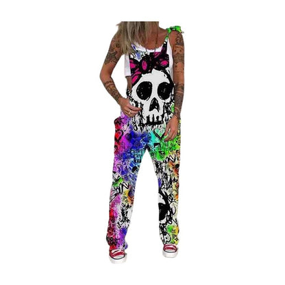 Pink Skull Element Strappy Trousers