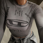 Printed Tight Racing Suit T-shirt