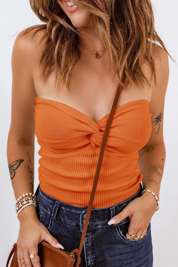Sexy Tube Top Knitted Slim Fit Backless Top