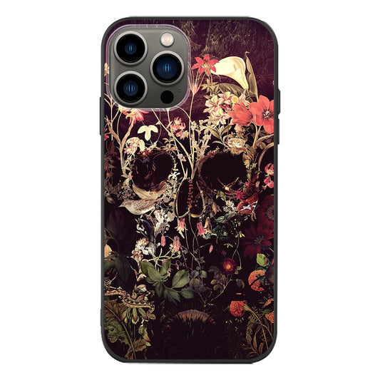 Dark Rose Skull Phone Case