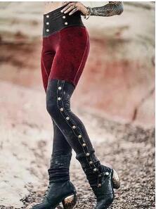 Split Rivet Sexy Skinny Pants