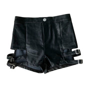 Summer Women's Sexy Low Waist Leather Pants