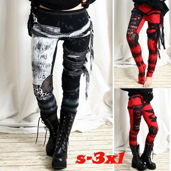 Punk-Inspired Old-Fashioned Lace-Up Bottoms