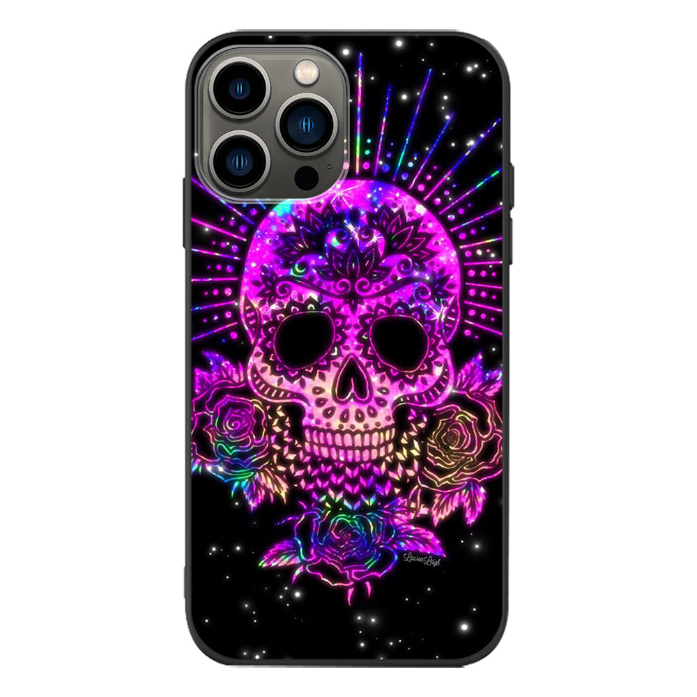 Dark Rose Skull Phone Case