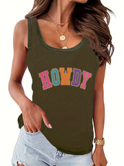 Howdy Printed Sexy Casual Vest