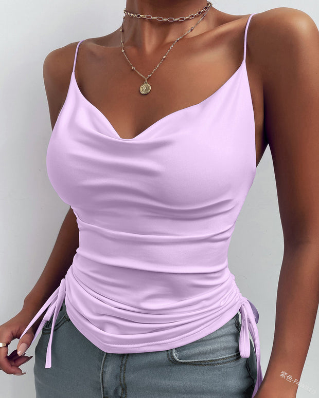 Sexy Solid Color Slim-Fit Camisole