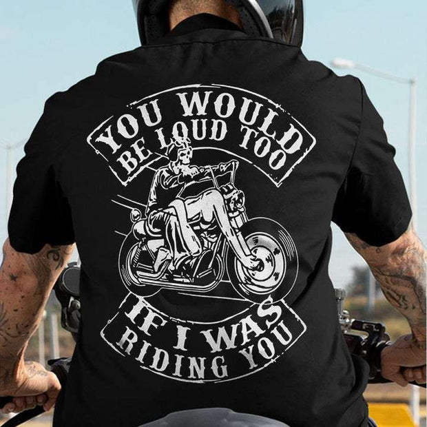T-Shirt mit Aufdruck „Böses Totenkopf-Motorrad“ für Herren