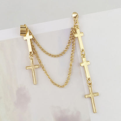 Dangling Crosses Vintage Earring