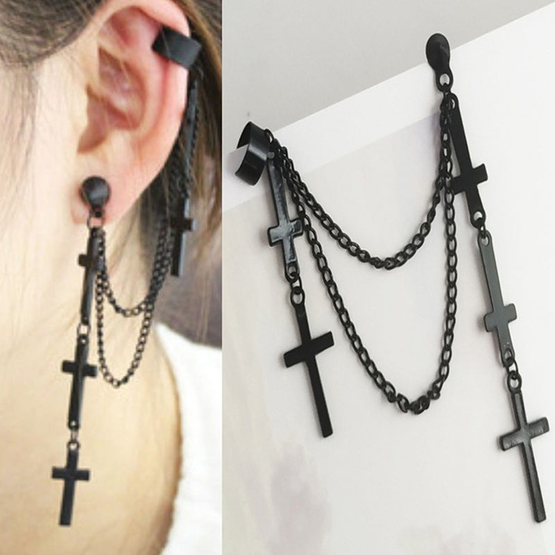 Dangling Crosses Vintage Earring