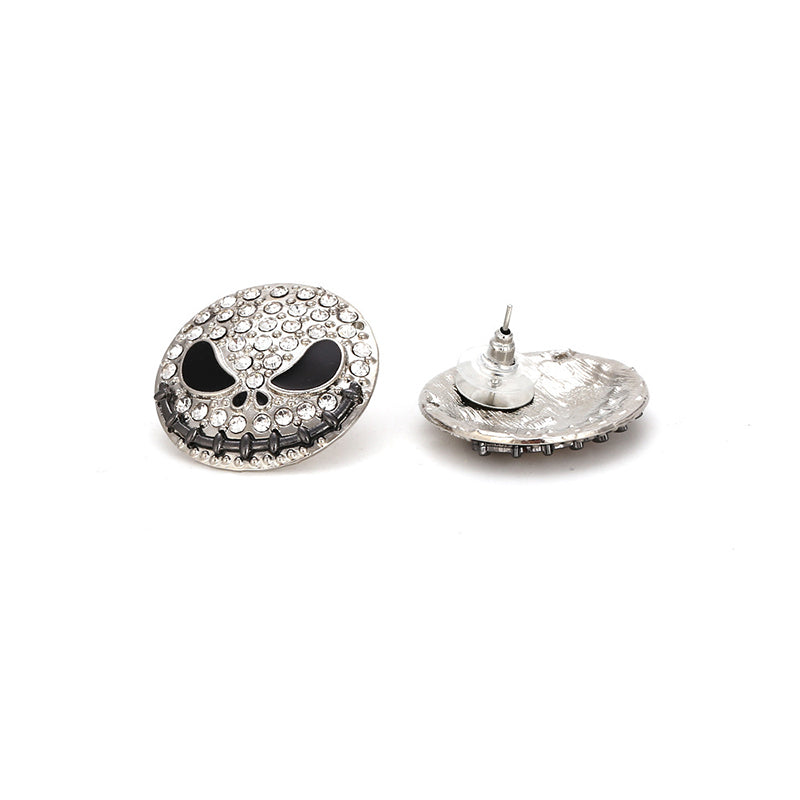 Halloween Jack Rhinestone Ear Studs