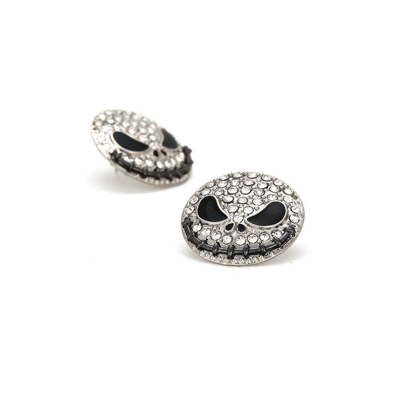 Halloween Jack Rhinestone Ear Studs