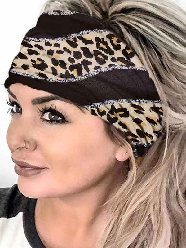 Bandeau à cheveux imprimé léopard 