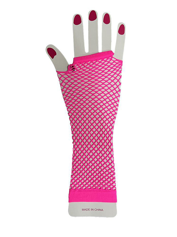 Fingerless Sexy Fishnet Elbow Length Gloves