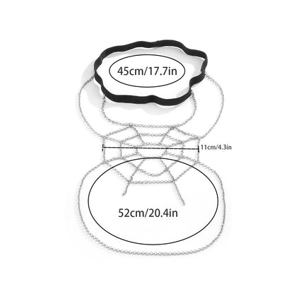 Sexy Oberschenkel-Körperkette mit Spinnennetz-Motiv 