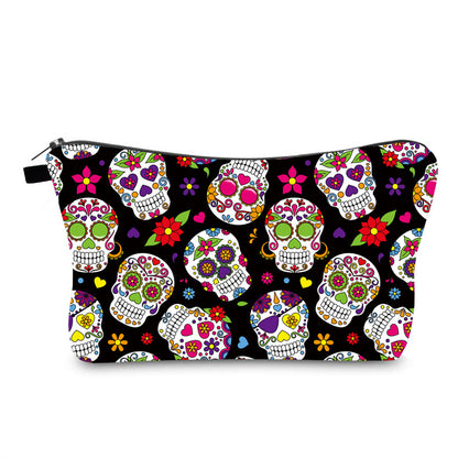 Colorful Skull Printed Clutch Bag