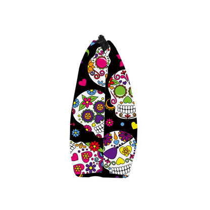 Colorful Skull Printed Clutch Bag