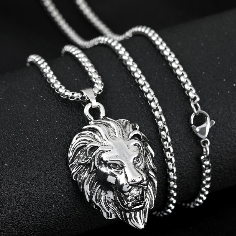 Trendy Fierce Lion Pendant Necklace