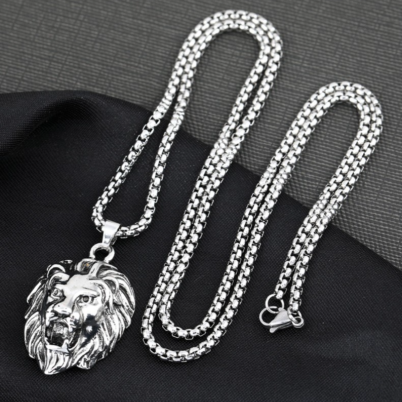 Trendy Fierce Lion Pendant Necklace