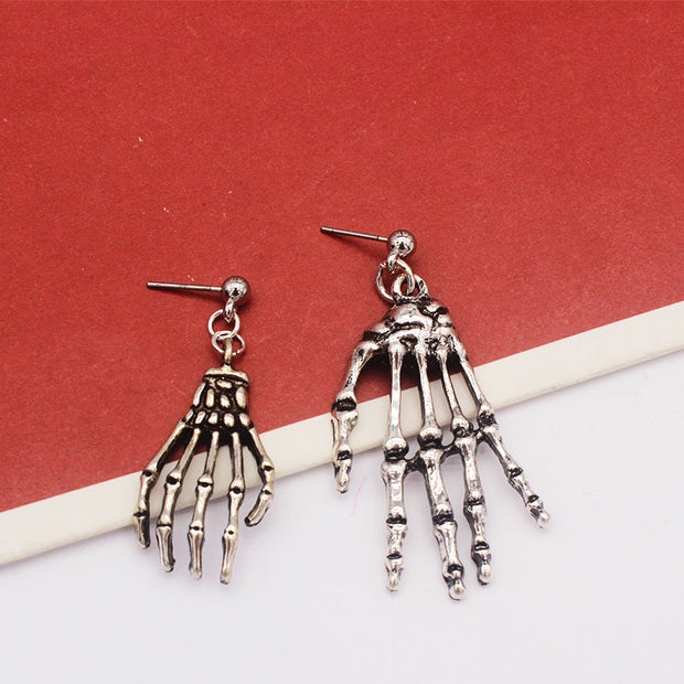 Skeleton Hand Stud Earrings