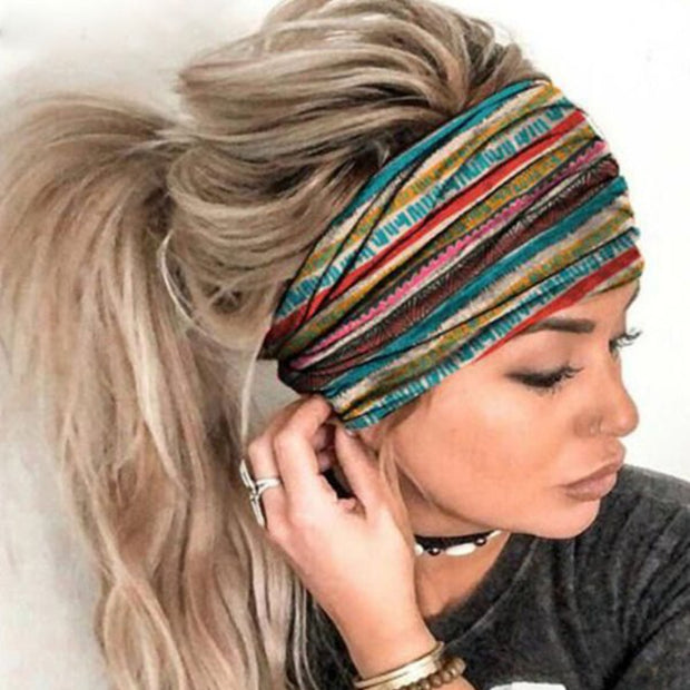 Western Style Printed Wide Brimmed Hairband