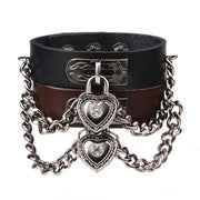 Unisex Punk Style Chains PU Bracelet