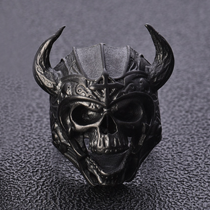 Men's Vintage Skull Helmet Ring