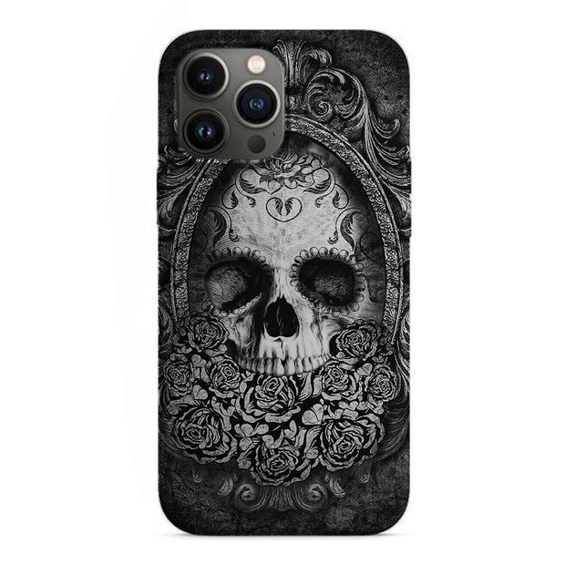 Dark Style Skull Print Cellphone Case